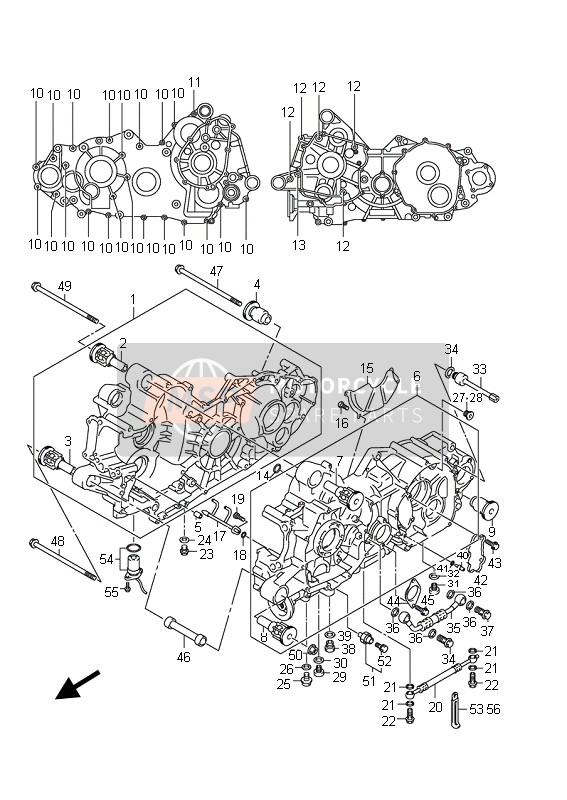 Suzuki AN650A BURGMAN EXECUTIVE 2011 Crankcase for a 2011 Suzuki AN650A BURGMAN EXECUTIVE